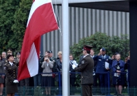 Latvijas karoga pacelšana pie NATO galvenās mītnes