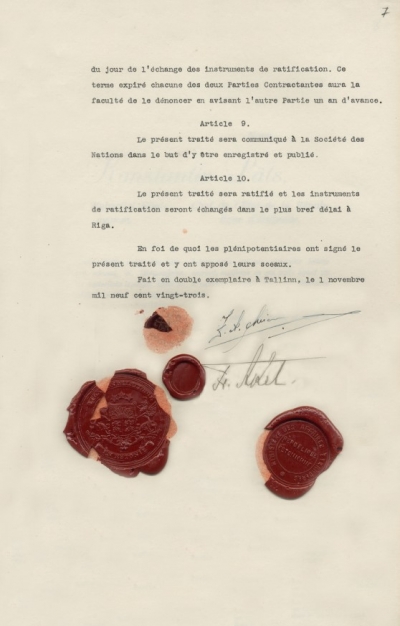 Līgums par aizsardzības savienību starp Latvijas un Igaunijas republikām.